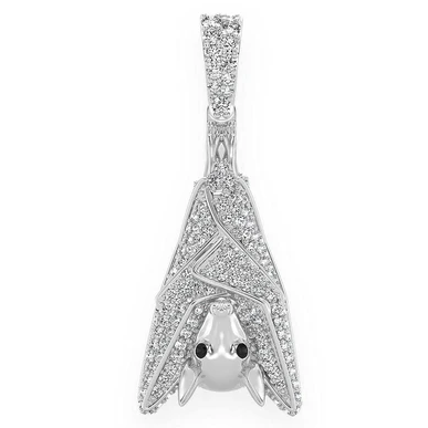 0.75CTW Diamond Hanging Bat Pendant  customdiamjewel   