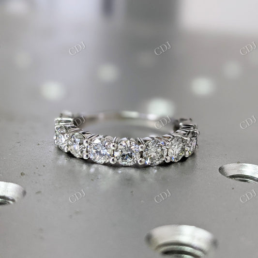 2.15CTW Round Cut Moissanite Wedding Band  customdiamjewel 10KT White Gold VVS-EF