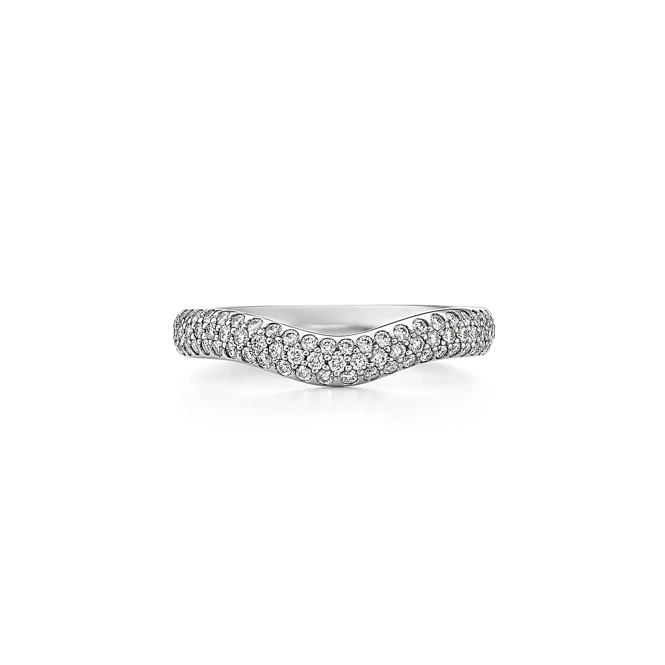 Curved Pave Round Lab Grown Diamond Wedding Band  customdiamjewel 10KT White Gold VVS-EF