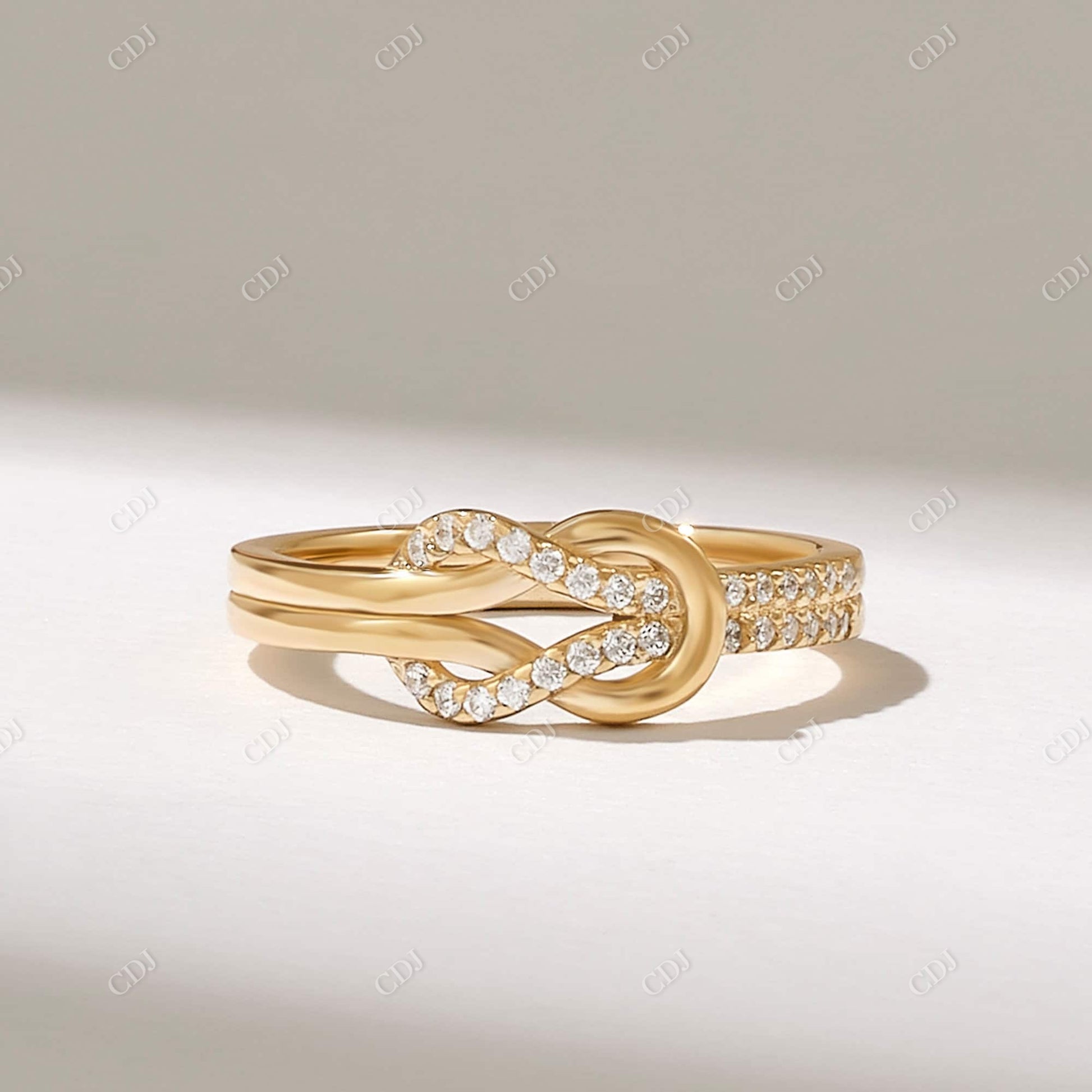 0.14CTW Diamond Bold Knot Infinity Wedding Band  customdiamjewel   