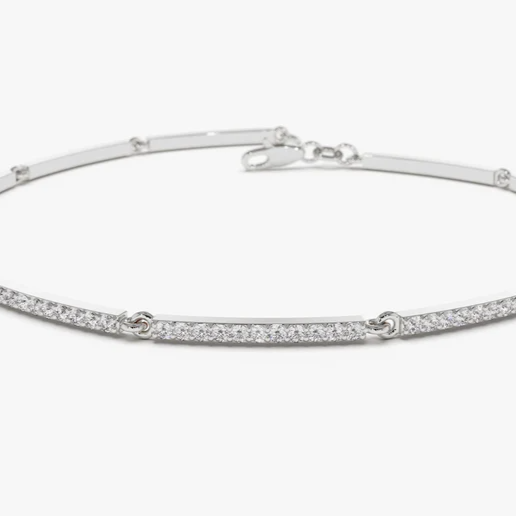 0.60Ctw Bar Lab Grown Diamond Tennis Bracelet  customdiamjewel   