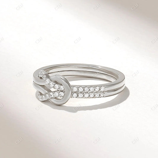 0.14CTW Diamond Bold Knot Infinity Wedding Band  customdiamjewel 10KT White Gold VVS-EF