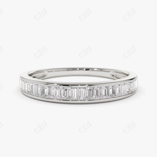 0.40CTW Baguette Cut Lab Grown Diamond Wedding Band  customdiamjewel 10KT White Gold VVS-EF