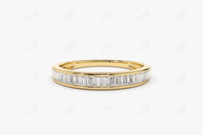 0.40CTW Baguette Cut Lab Grown Diamond Wedding Band  customdiamjewel 10KT Yellow Gold VVS-EF