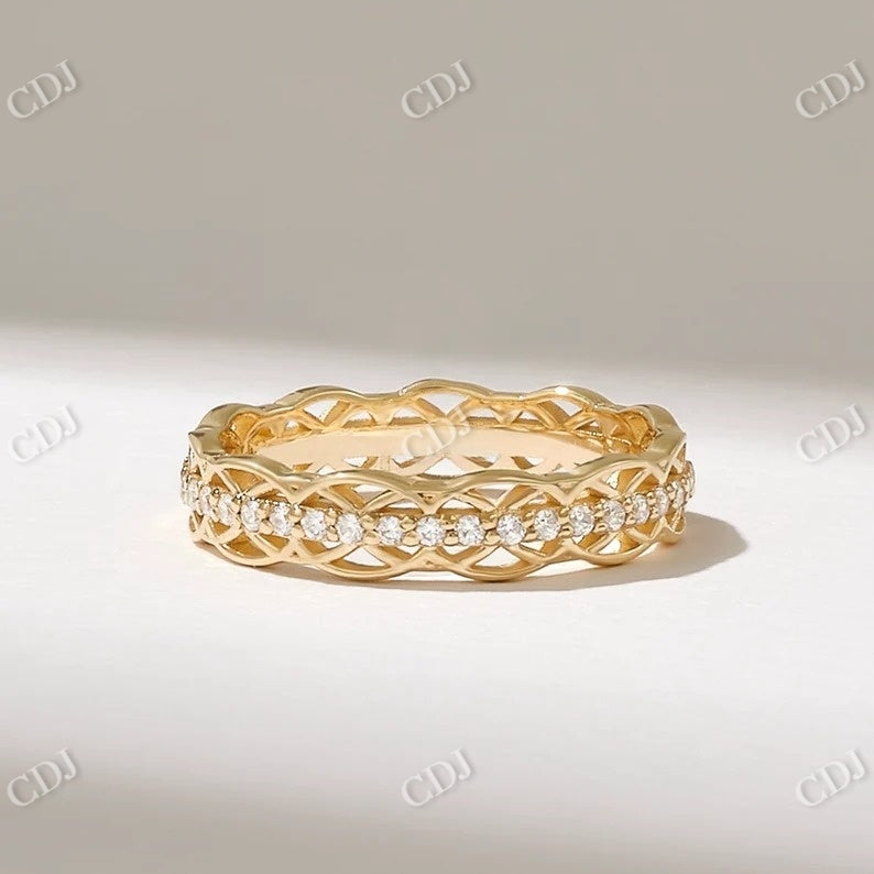 0.17CTW Round Diamond Celtic Knot Wedding Band  customdiamjewel   