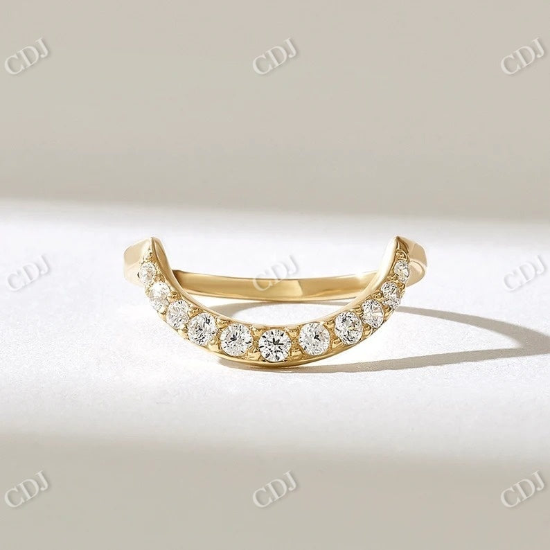 0.30CTW Deep Curved Natural Diamond Wedding Band  customdiamjewel   