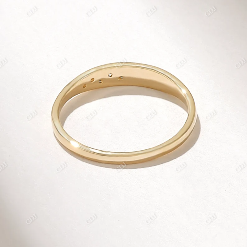 0.03CTW Yellow Gold Thin Diamond Stacking Wedding Ring  customdiamjewel   