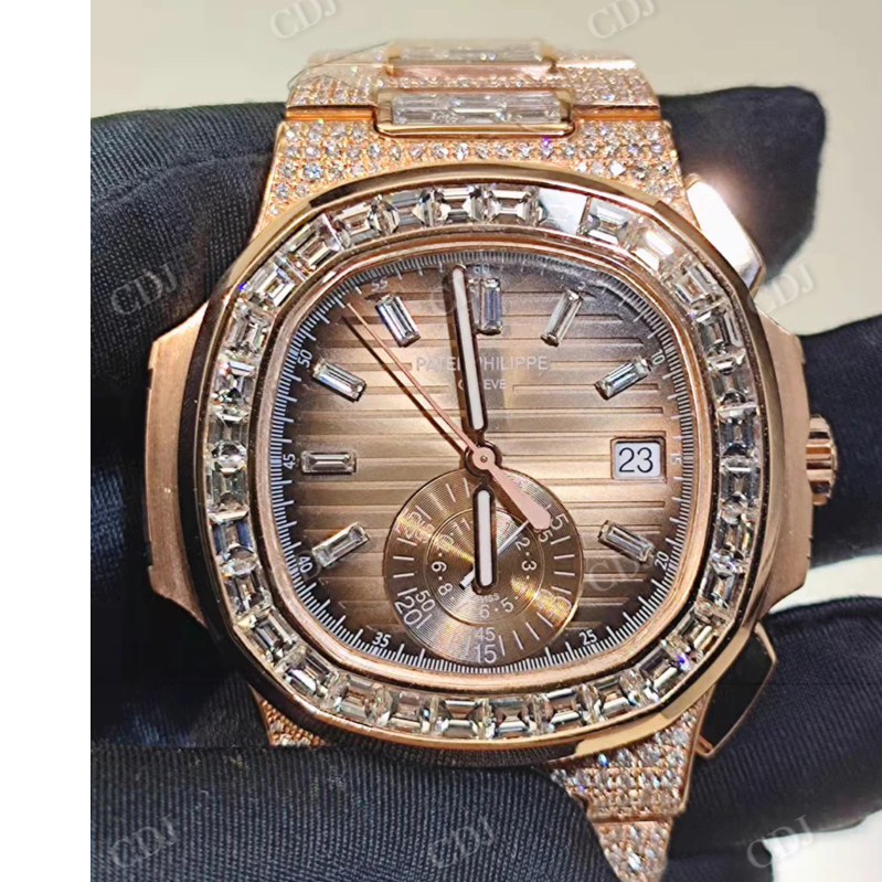 Patek Philippe Diamond Bezel Rose Gold Wrist Watch  customdiamjewel   