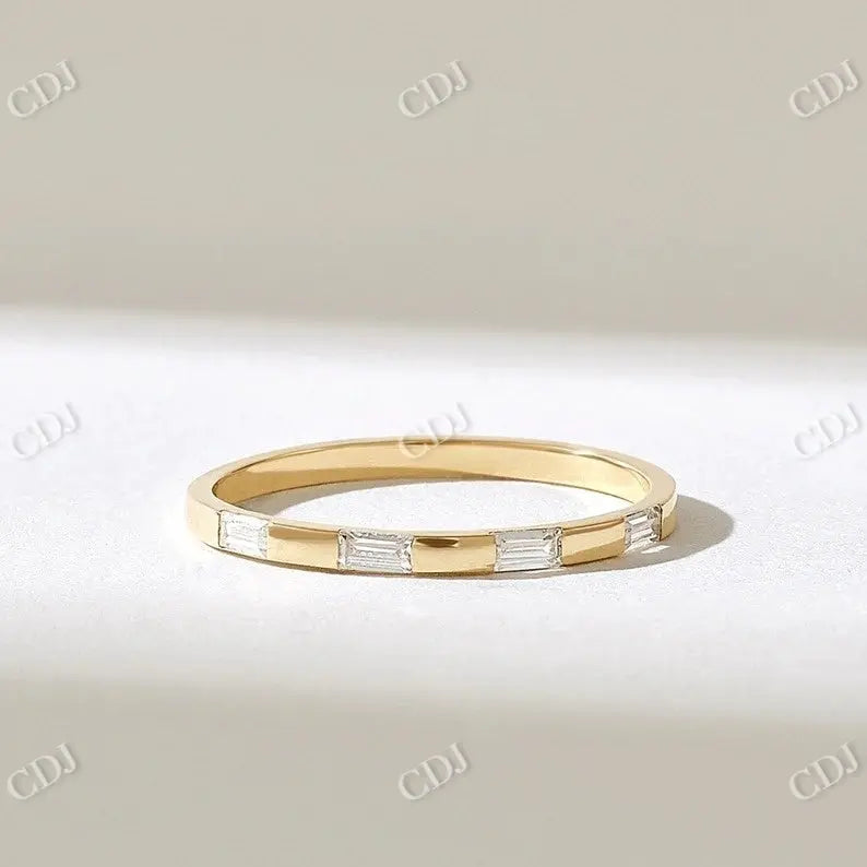 0.18CTW Baguette Half Eternity Lab Grown Wedding Band  customdiamjewel   