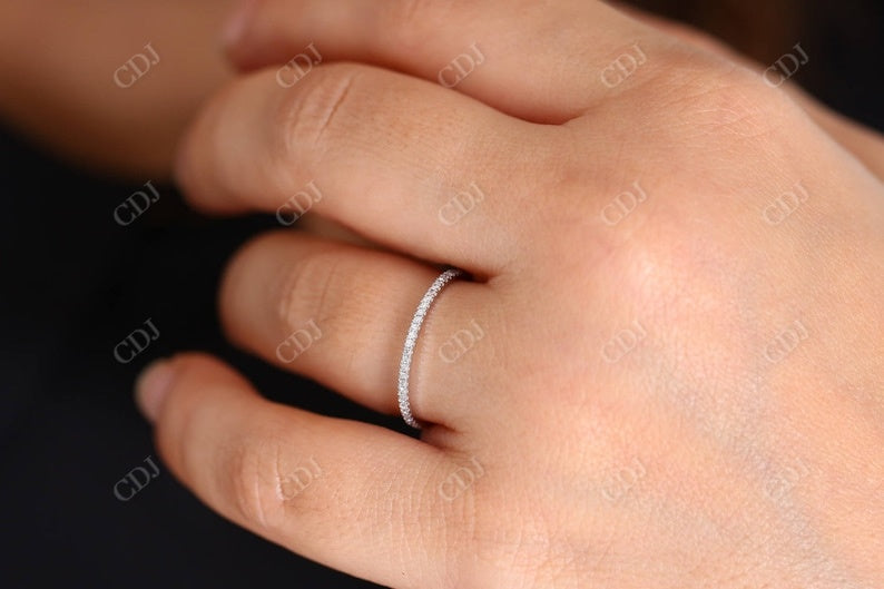 0.15CTW Natural Diamond White Gold Stackable Wedding Band  customdiamjewel   