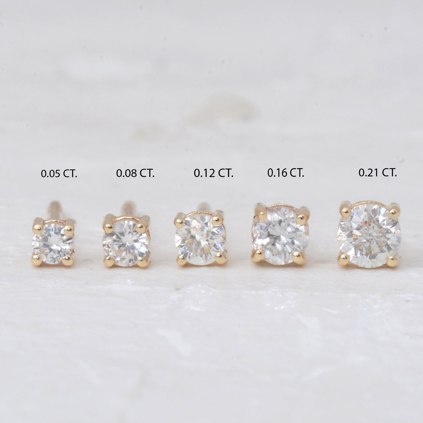 Round Moissanite Stud Diamond Earrings  customdiamjewel   