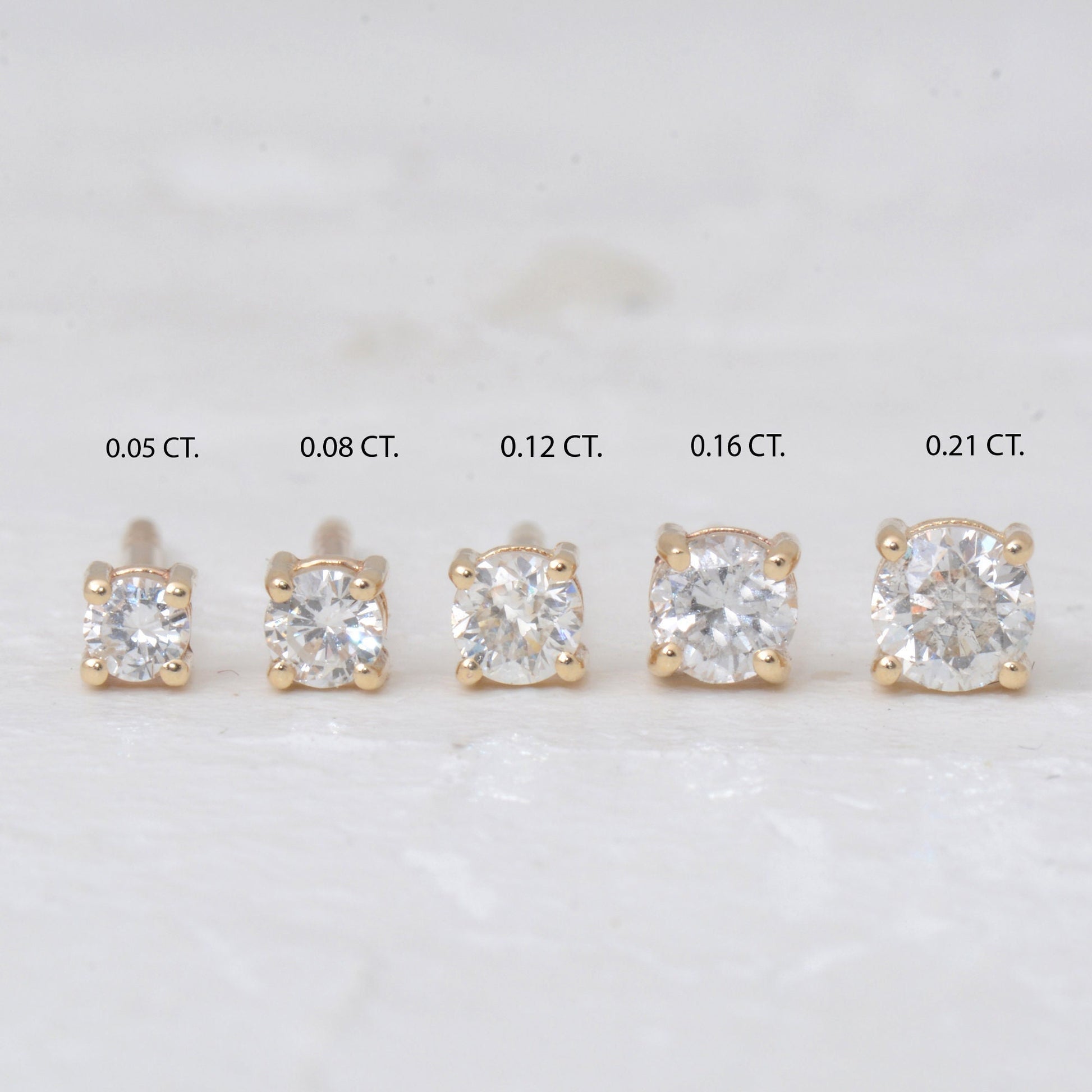 Round Moissanite Stud Diamond Earrings  customdiamjewel   