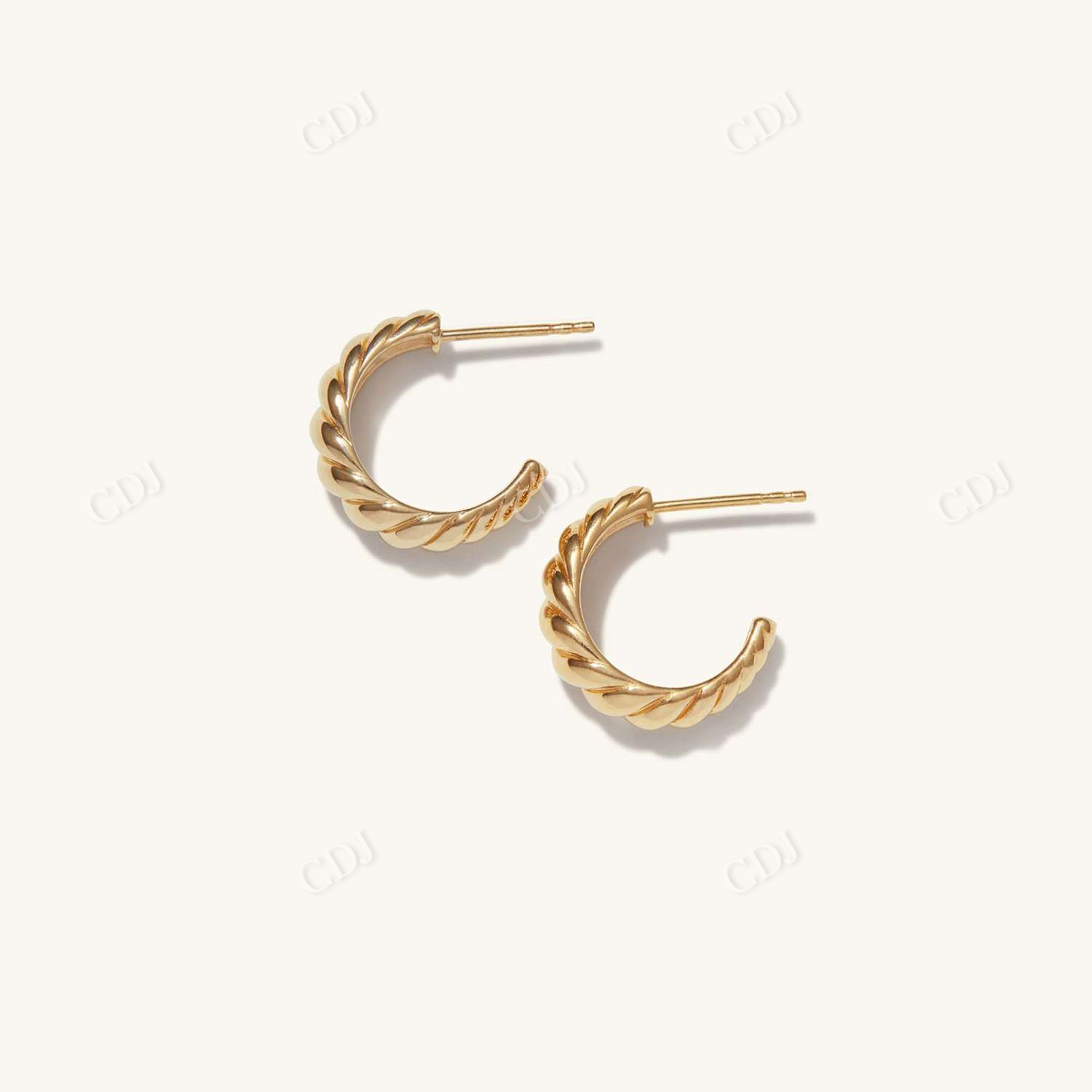 Hoops Gold Twist Earrings  customdiamjewel   