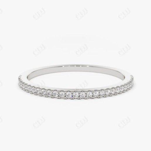 0.15CTW Stackable Lab Grow Diamond Wedding Band  customdiamjewel 10KT White Gold VVS-EF