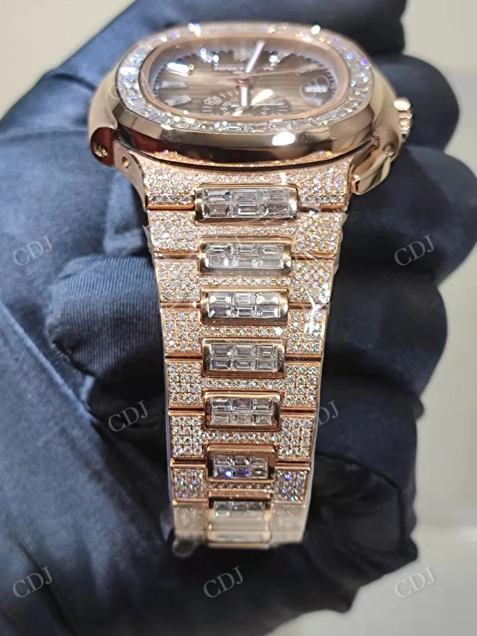 Patek Philippe Diamond Bezel Rose Gold Wrist Watch  customdiamjewel   