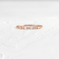 Baguette & Round Cut Lab Grown Dainty Diamond Wedding Band  customdiamjewel 10KT Rose Gold VVS-EF