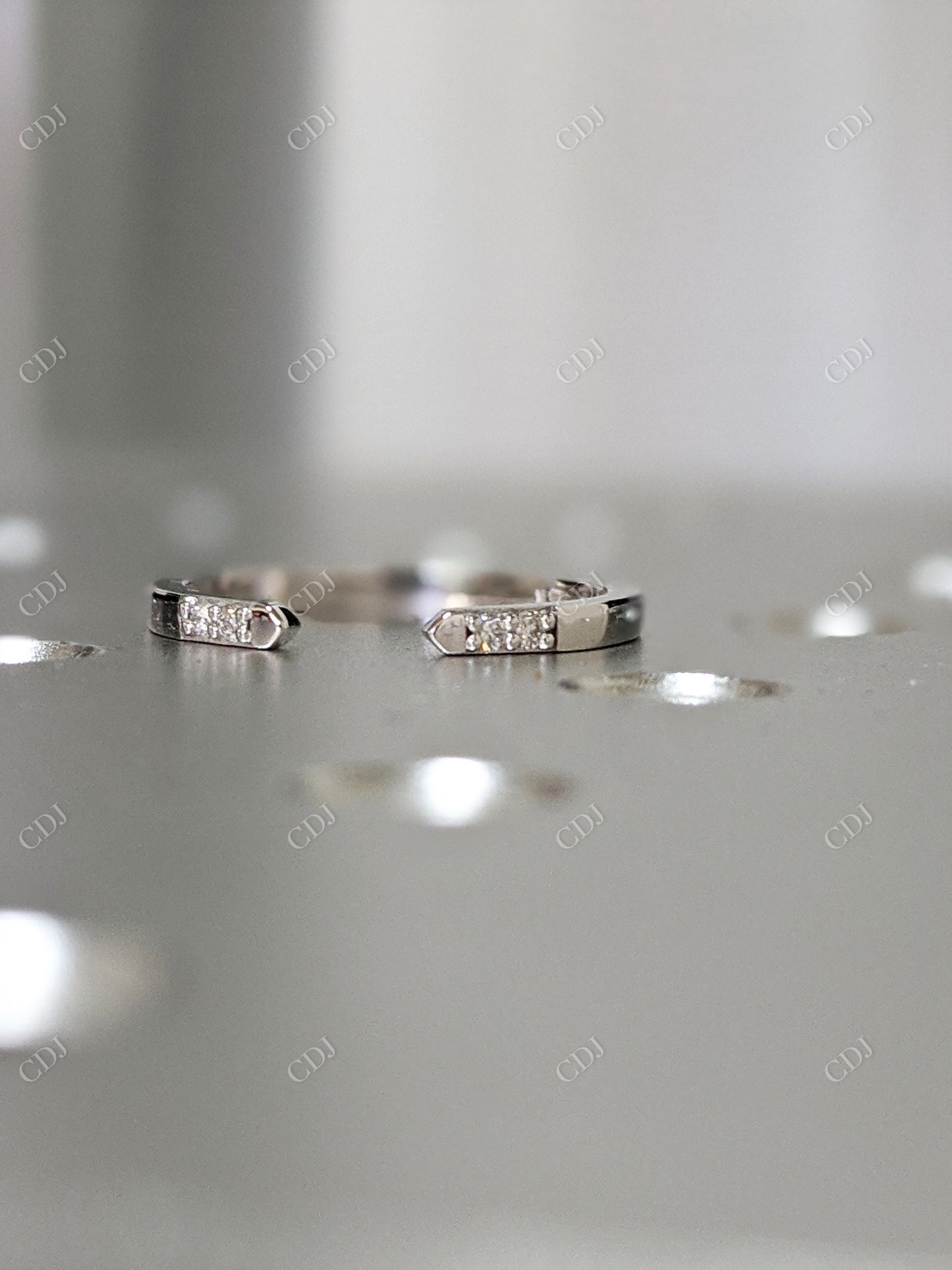 0.05CT Round Lab Grown Diamond Cuff Ring  customdiamjewel   