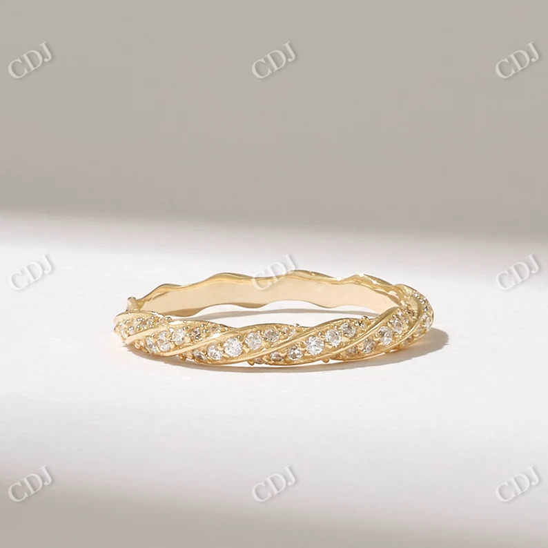 0.22CTW Twisted Half Eternity Wedding Band  customdiamjewel   