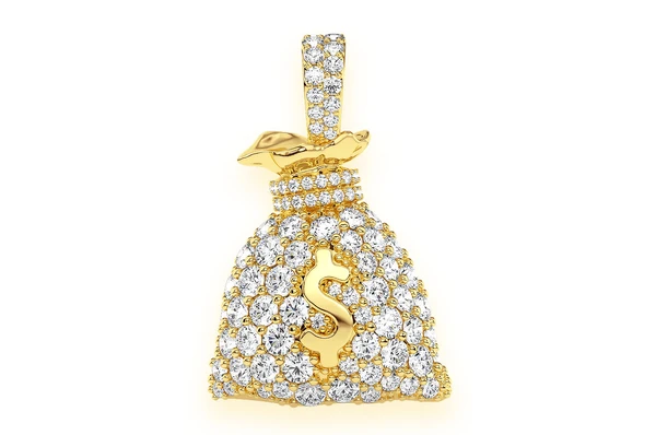 1.50CTW Diamond Money Bag Pendant  customdiamjewel   