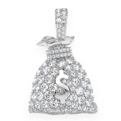 1.50CTW Diamond Money Bag Pendant  customdiamjewel   