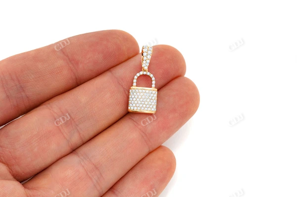 0.50CTW Hip Hop Lock Pendant  customdiamjewel   