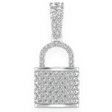 0.50CTW Hip Hop Lock Pendant  customdiamjewel   