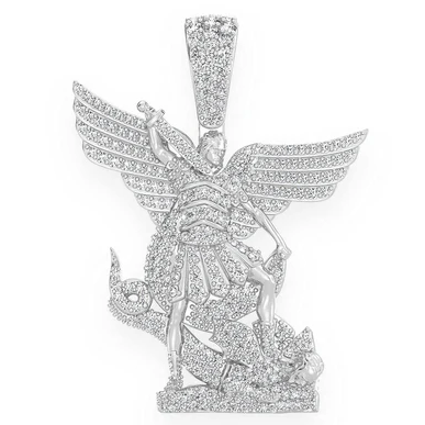 1.50CTW Archangel St Michael Pendant  customdiamjewel   