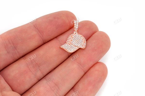 0.50CTW Cluster Diamond Ballcap Pendant  customdiamjewel   