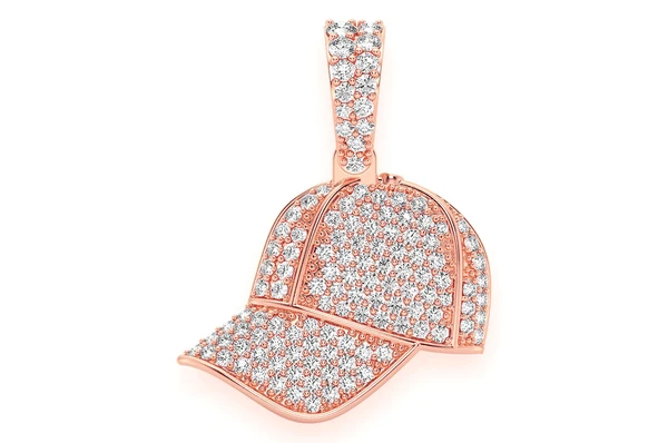 0.50CTW Cluster Diamond Ballcap Pendant  customdiamjewel   