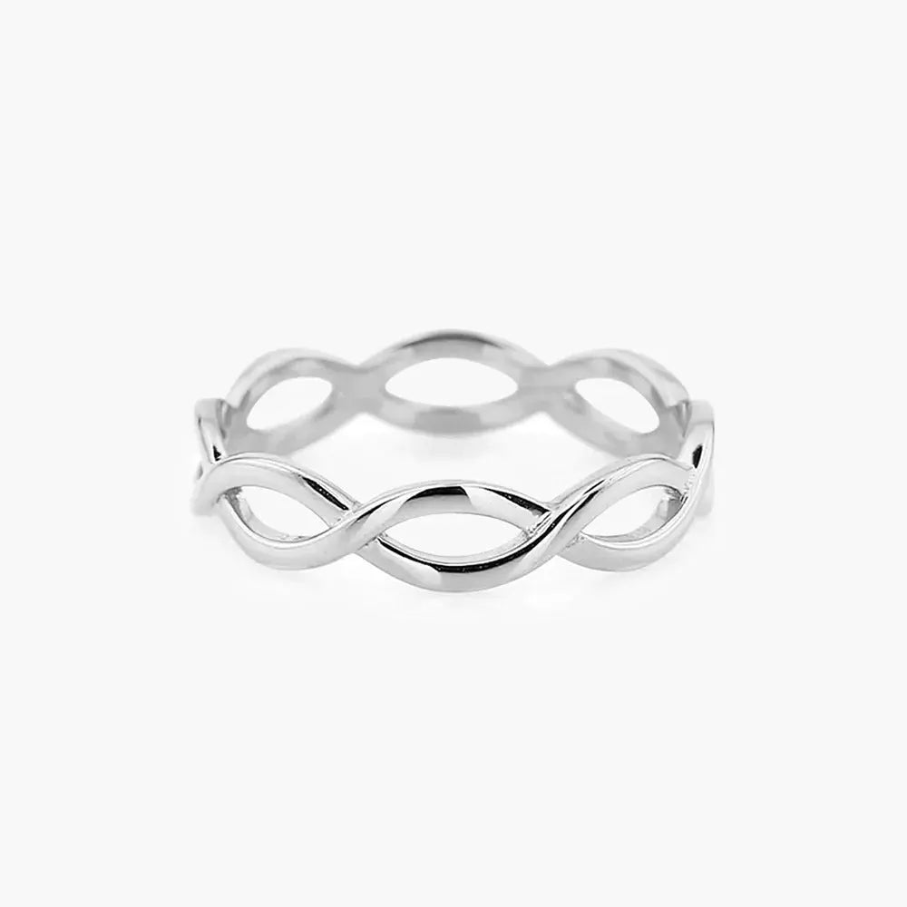 Infinity Wedding Band  customdiamjewel 10KT White Gold 