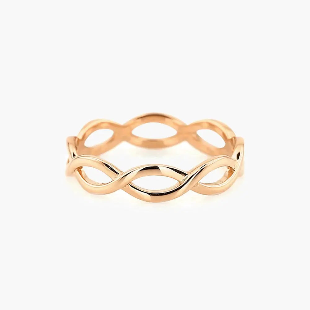 Infinity Wedding Band  customdiamjewel 10KT Rose Gold 