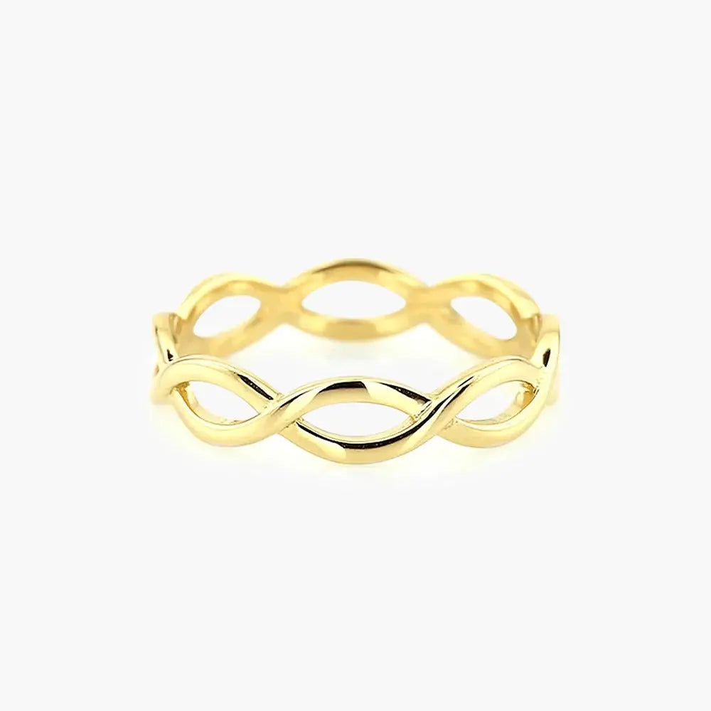 Infinity Wedding Band  customdiamjewel 10KT Yellow Gold 