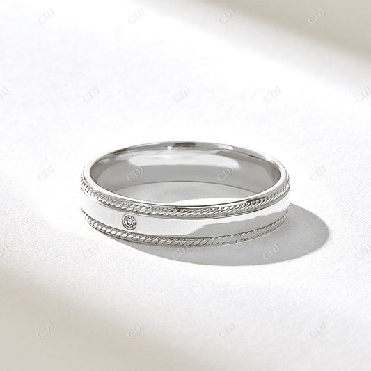 0.01CTW Solo Diamond Milgrain Wedding Band  customdiamjewel   