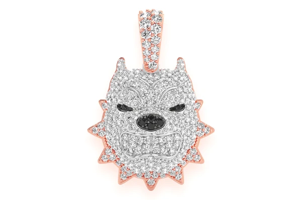 1.25CTW Round Diamond Pitbull Pendant  customdiamjewel   