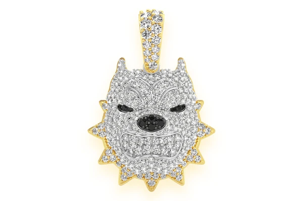 1.25CTW Round Diamond Pitbull Pendant  customdiamjewel   