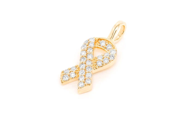 0.25CTW Diamond Awareness Ribbon Pendant  customdiamjewel   