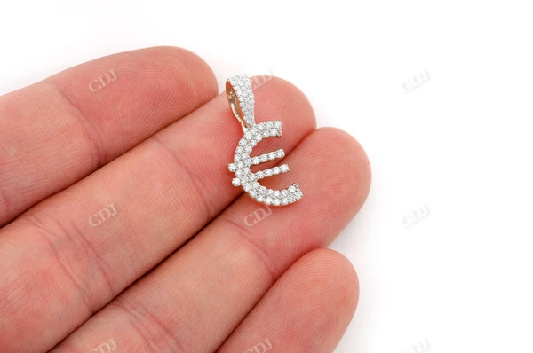 0.45CTW Euro Currency Symbol Pendant  customdiamjewel   