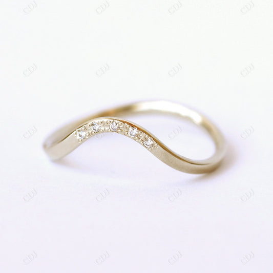 0.025ctw Pave Lab Grown Diamonds Wedding Band  customdiamjewel 10KT Yellow Gold VVS-EF