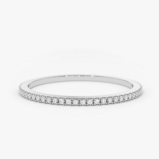 0.20CTW Round Cut Natural Diamond Channel Set Wedding Band  customdiamjewel 10KT White Gold VVS-EF