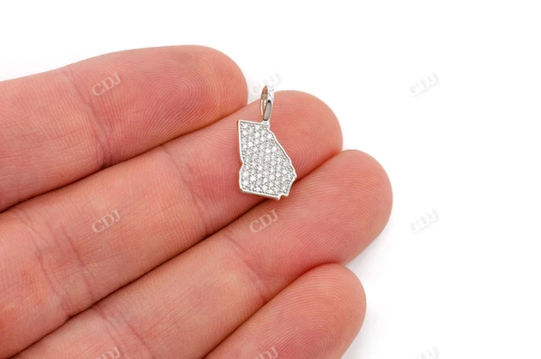 0.25CTW Diamond Georgia State Pendant  customdiamjewel   