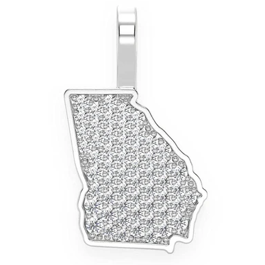 0.25CTW Diamond Georgia State Pendant  customdiamjewel   