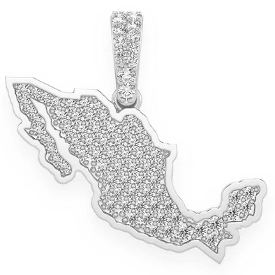 0.33CTW Diamond Mexico Country Pendant  customdiamjewel   