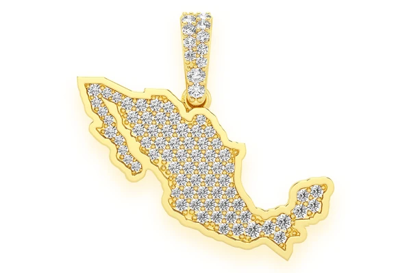 0.33CTW Diamond Mexico Country Pendant  customdiamjewel   