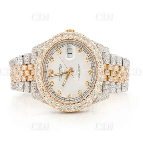 Rolex 41MM Round Dial Ice Out Diamond Watch (20.43CTW)  customdiamjewel   