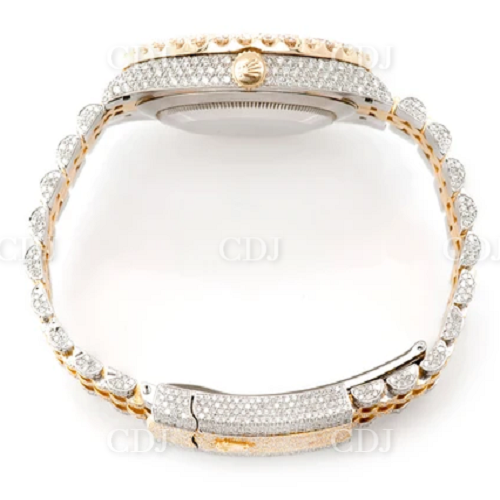 Rolex 41MM Round Dial Ice Out Diamond Watch (20.43CTW)  customdiamjewel   
