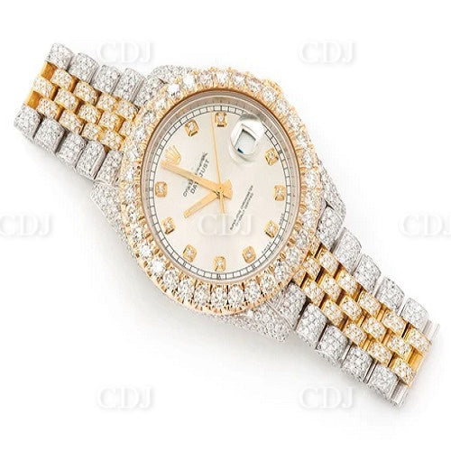 Rolex 41MM Round Dial Ice Out Diamond Watch (20.43CTW)  customdiamjewel   