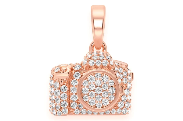 0.75CTW Cluster Diamond Camera Pendant  customdiamjewel   