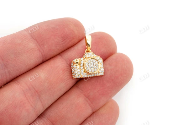 0.75CTW Cluster Diamond Camera Pendant  customdiamjewel   