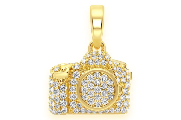 0.75CTW Cluster Diamond Camera Pendant  customdiamjewel   