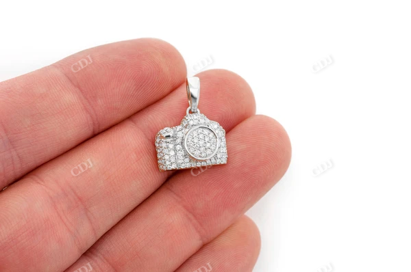 0.75CTW Cluster Diamond Camera Pendant  customdiamjewel   